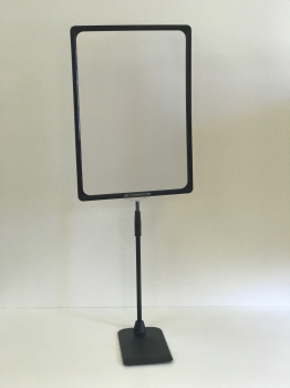 Skyltställ h30-60cm svart ram